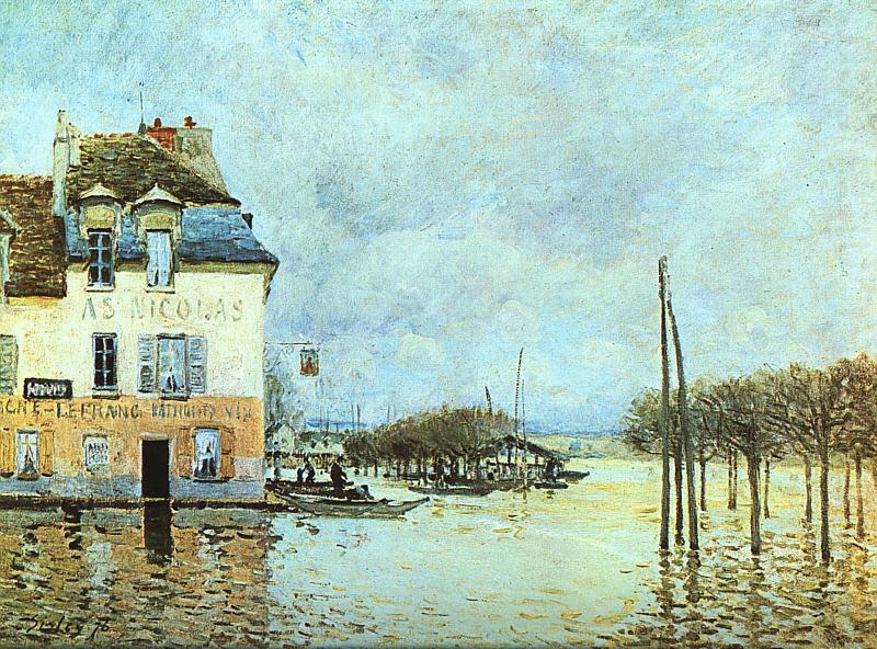 Flood at Pont-Marley, Alfred Sisley